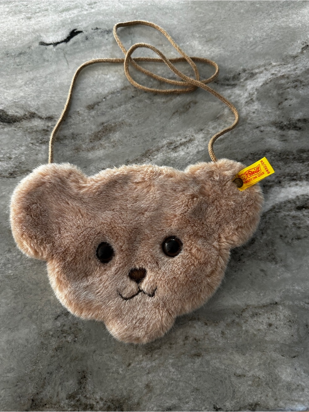 Vintage Steiff Beige Teddy Bear Crossbody Bag for Kids